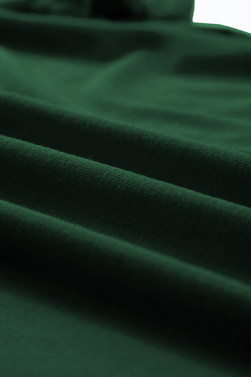 Soft Stretch Solid Crew Neck Rolled Cuff Relaxed Tee